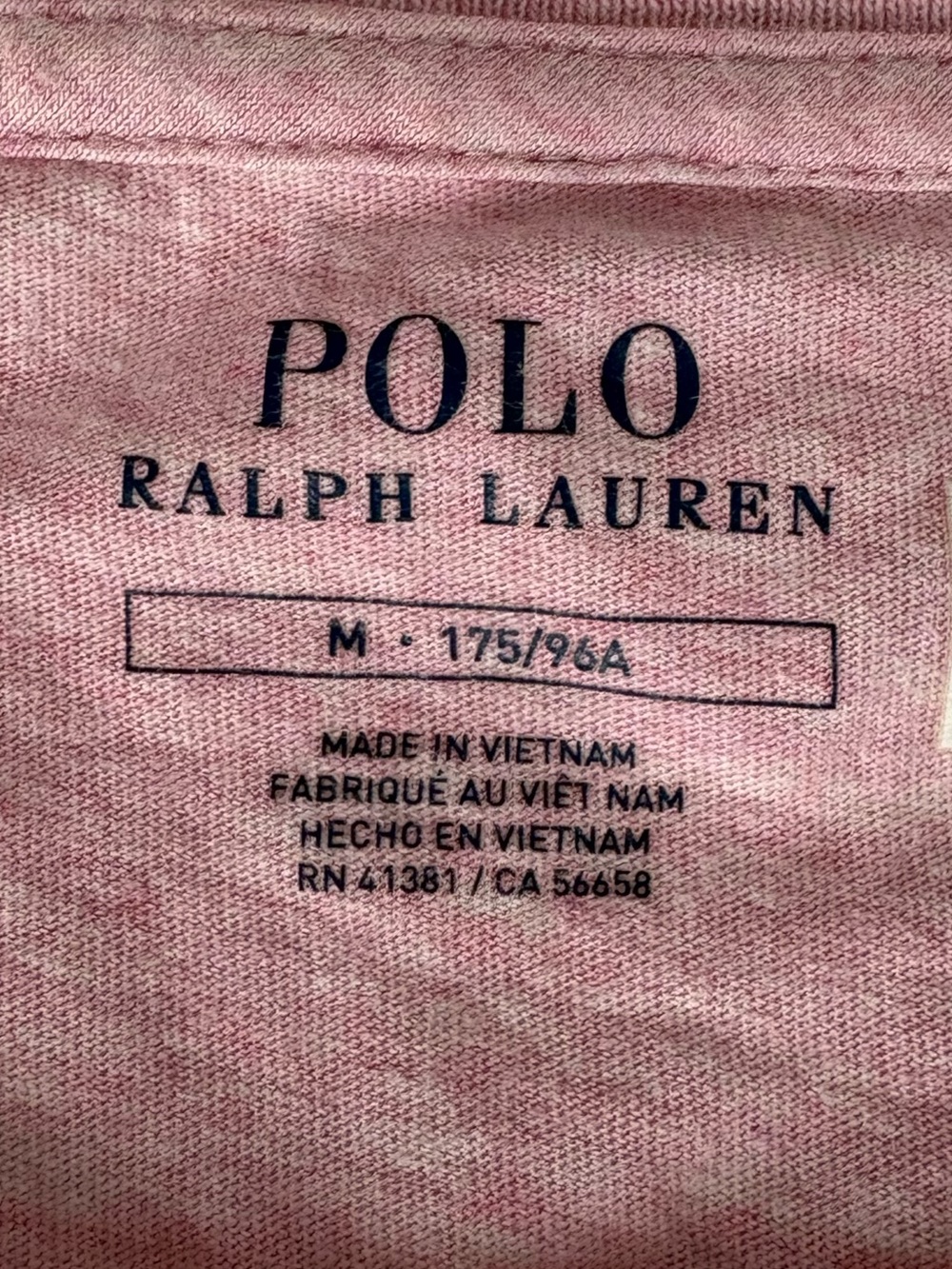 Polo by Ralph Lauren Heathered Pink Logo Tee - Picture 2 of 3